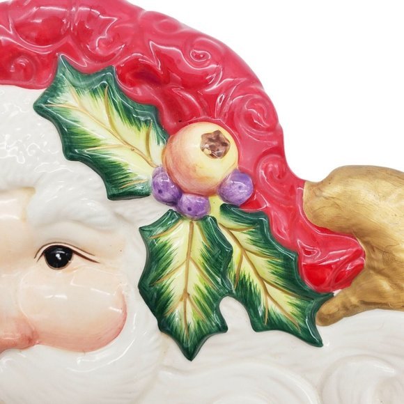 VTG Christmas Noel Classique Santa Plate Fitz‎ & Floyd Christmas Clause St Nick - Picture 3 of 6